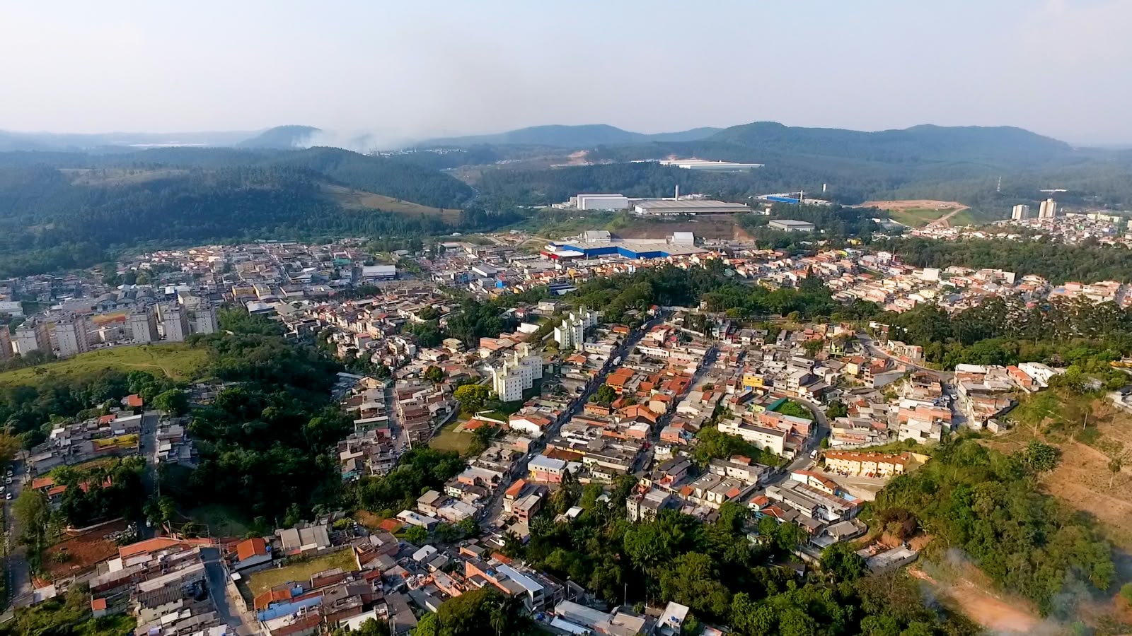 Vista aérea de região residencial de Cajamar
